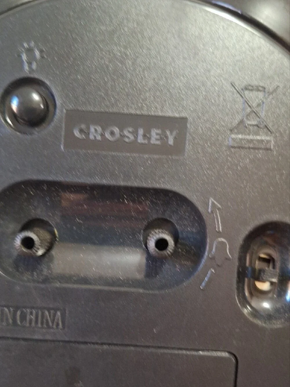 Crosley Black and White Twin Bell Alarm Clock - Table Top